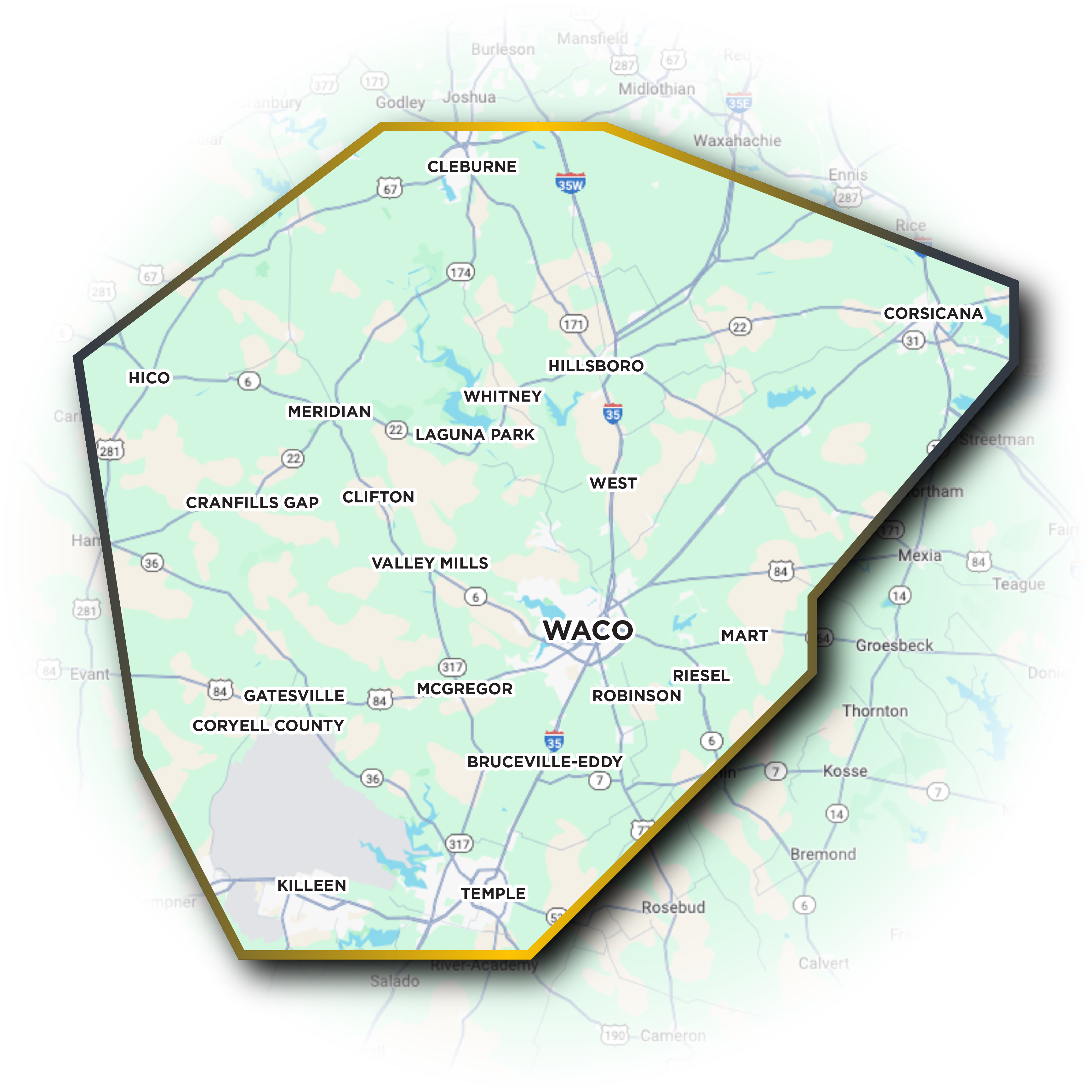 Service area map